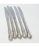 Oneida Arbor Rose True Rose Dinner Knives 8-3/8&quot; Stainless Lot of 5 - $18.81 CAD