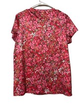 Noracora Womens Dressy Casual Floral Blouse All Over Print Shirt S Pink ... - £7.88 GBP