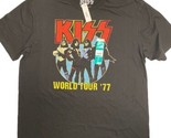 Kiss Classic World Tour &#39;77 Rock T-Shirt Mens Vintage Style Size XL  - $12.86