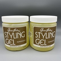 Queen Helene Hair Styling Gel SUPER HOLD 9 Alcohol-Free 16 Ounce x 2 - £35.53 GBP