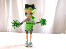 Rainbow High Cheer Jade Hunter Green Fashion Doll Pom Poms Cheerleader - $24.75