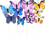Artificial Butterfly Decorations 12 Pcs, 2 Sizes Butterfly Decor for Cra... - $28.76