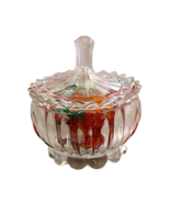 Large Round Glass Candy Bowl W Lid  Elegant Storage for  Sugar, Cubes, C... - $32.40 CAD