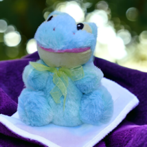 Greenbrier International Pastel Blue Green Tie Dye Frog Plush Stuffed Animal Toy - £9.46 GBP
