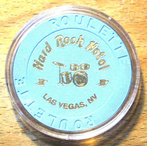 (1) Hard Rock Casino ROULETTE Chip - Blue - Drum Set - LAS VEGAS, Nevada - £7.15 GBP