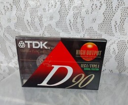 TDK Blank Cassette Tape Audio 90 Minute D90 High Output New Sealed 1 Single - £3.21 GBP