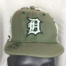 Detroit Tigers New Era Fitted 7 Hat Baseball Cap Unknown Autograph - £15.13 GBP