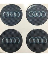 4X50 MM Silikone Stickers audi domed for wheel rim center caps - £9.93 GBP