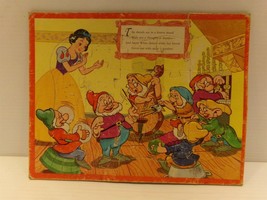 Snow White and Seven Dwarfs Vintage Puzzle 8 1/2&quot; x 10 7/8&quot; - £10.20 GBP