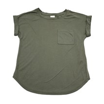 A New Day Shirt Womens XS Green Round Neck Short Sleeve Pocket Casual T ... - $19.68