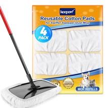 Reusable Mop Pads Compatible With O Cedar Hardwood Floor&#39;N More Microfib... - £20.75 GBP