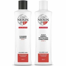 Nioxin System 4 Cleanser shampoo and Scalp Therapy conditioner Duo Set 10.1 oz - £23.53 GBP