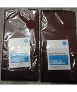 Standard Satin Solid Pillowcases - Room Essentials - Red (2-Pack) new - $13.57 CAD
