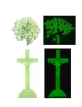 Children&#39;s Glow in the Dark Crucifix and Rosary Set Luminous Catholic Ki... - £13.29 GBP