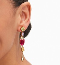 Kate Spade New York Drop Earrings Crystals Linear Beetle Love Bugs New - £61.07 GBP