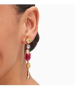 Kate Spade New York Drop Earrings Crystals Linear Beetle Love Bugs New - $105.61 CAD