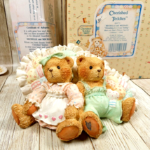 Cherished Teddies 910775 Michelle &amp; Michael Friendship Is Cozy Heart Pillow NIB - £10.24 GBP