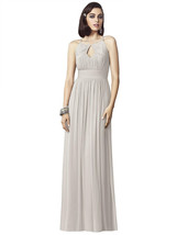 Dessy 2906...Full Length, Chiffon Dress....Oyster......Size 8.....NWT - $56.05