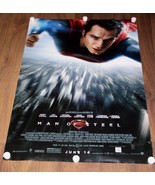 Man Of Steel Movie Poster Vintage 2013 Double Sided June 14 Opening Fish... - $570.01 MXN