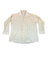 Karl Knox Dress Shirt Mens 20 1/2 Gold Yellow Striped Long Sleeve Button Up - $23.36