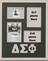 Delta Sigma Phi Fraternity Licensed Picture Frame Collage 2-4x6 2-5x7 wall mount - £39.18 GBP