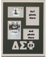 Delta Sigma Phi Fraternity Licensed Picture Frame Collage 2-4x6 2-5x7 wa... - £38.33 GBP