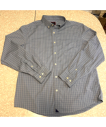 UNTUCKit Men's XL Slim Fit Blue window pane plaid Cotton Button-Up Shirt - $15.99