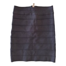 Guess Women&#39;s Mini Pencil Skirt High Rise Striped Rayon Size XS Black - £10.16 GBP