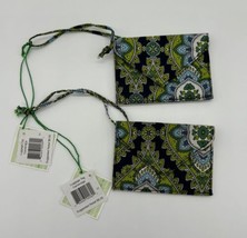 Vera Bradley Cambridge Luggage Tags x2 Envelope Style Limited Edition Blue Green - $12.99
