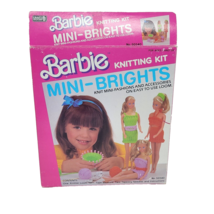 Vintage 1989 # 50540 Barbie Knitting Kit MINI-BRIGHTS Used In Original Box - $46.55