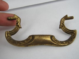 Antique Vintage Brass Drop Pull Bail Handle 3.5&quot; Repair Desk Dresser - $17.75