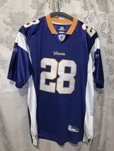 PETERSON 28 NFL On-Field Jersey Reebok Purple Sewn XL 52 Excellent Condition - £21.36 GBP