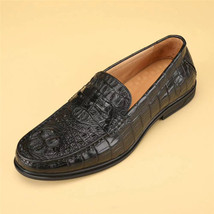 Business Casual Style Authentic Exotic Skin Soft Sole Men&#39;s Loafers Genuine Alli - £225.86 GBP