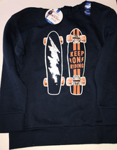 Member&#39;s Mark Boys 10/12 Favorite Skateboard Fleece Hoodie Flip Sequin Navy - $7.27