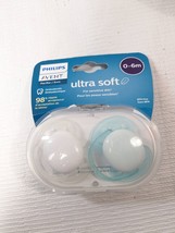 New Philips AVENT Ultra Soft Pacifiers 0-6 Months Sterilizing Case blue clear - £7.82 GBP