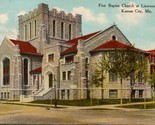 First Baptist Church at Linwood and Park Kansas City MO Postcard PC572 - $4.99