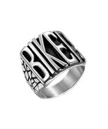 Men's BIKER Titanium Steel Ring Essential Biker Accents - $19.95
