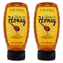 Slide Ridge Raw Honey 12 oz Squeeze Bottle, All Natural &amp; Unfiltered 2 Pack - $20.99