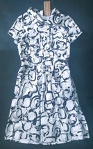 New Retro Francescas Emmelee Circle Print Dress Size Small White Black L... - $8.91