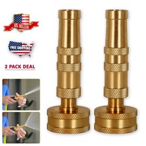 Solid Brass Hose Nozzle, 2 Pack 4&quot; Heavy Duty Brass Garden Hose Nozzle - £12.31 GBP