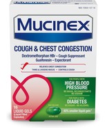 Mucinex Cough And Chest Congestion for People with High Blood  16 Liquid... - $182.31 MXN