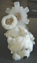Pan Asian Creations Polar Bear Two Porcelain Doll Animated Christmas Decoration - £63.53 GBP