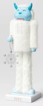 Wooden Christmas Nutcracker, 13.12&quot;, Yeti With Clear Snowflake, Ws - £27.39 GBP