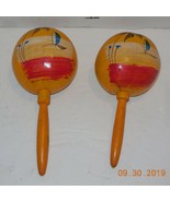 Pair of Handmade maracas Yellow - $955.07 MXN