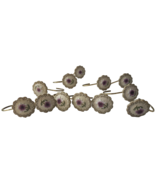 Resin Shower Curtain 12 Hooks Bathroom Purple Floral Green - $331.99 MXN