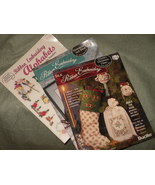 Ribbon Embroidery Booklets Lot of 3 Monograms, Alphabets &amp; Country Chris... - £13.41 GBP