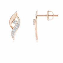 ANGARA 0.08 ctw Natural Diamond Stud Earrings in 14k Solid Gold (Grade-HSI2) - £325.95 GBP