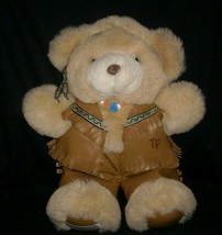 16&quot; Vintage Teddy Precious Dan Dee Cowboy Western Bear Stuffed Animal Plush Toy - £26.15 GBP