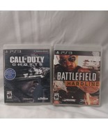 Lot of 2 PS3 Games Call of Duty Ghosts Battlefield Hardline Video Games Tested - $15.83