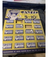 Vintage Razor Blade ASCO BLUE With advertisement Rare LOOK WOW 18 packs - €31,95 EUR